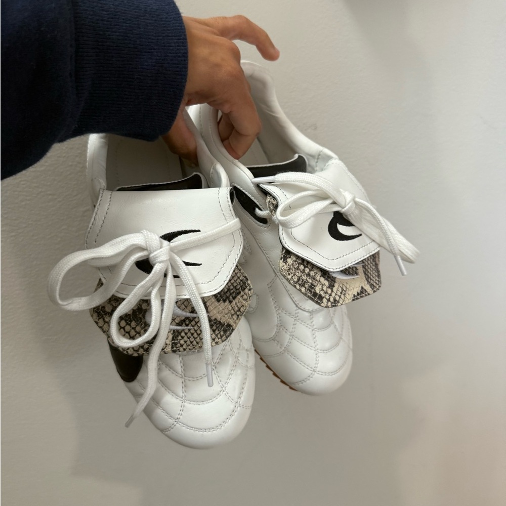 Stylish White and Black Women's Sneakers